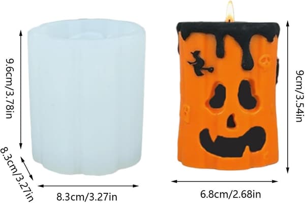 Silikoneform til Halloween-lys – Nem at frigøre, genanvendelig, glat overflade (W)
