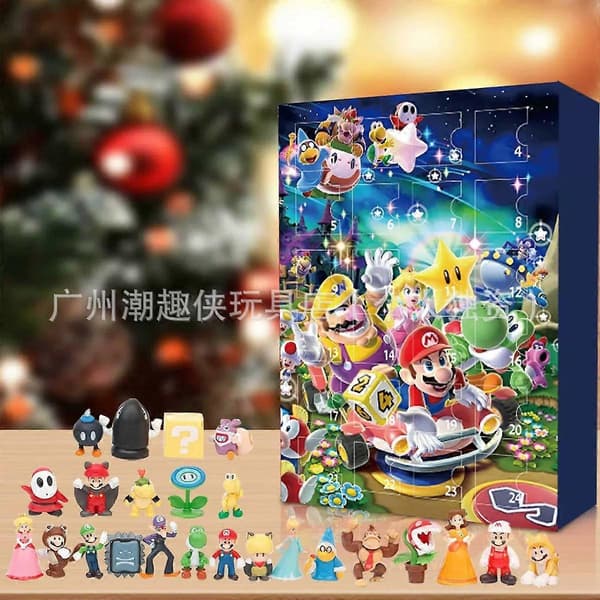 Mario Jule Nedtælling 24 Dukke Blind Box Julekalender Jule Blind Box (Fww) Mario A