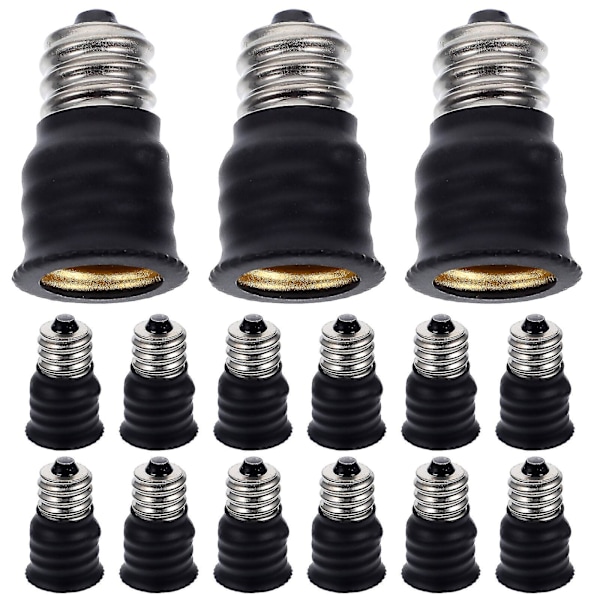 15 st Lampans Adapterkonverterar Chandelier Lampbas Konverter Ljusuttag Adaptrar (e12 Till E14)