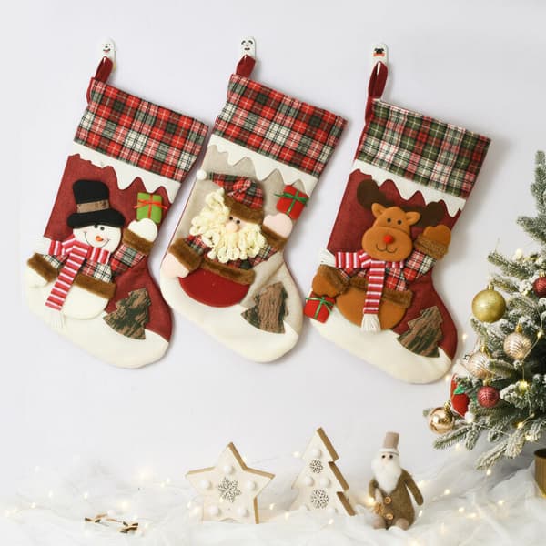 Julstrumpor Godispåsar Kreativa Hängen Snögubbe Storlek 12-pack