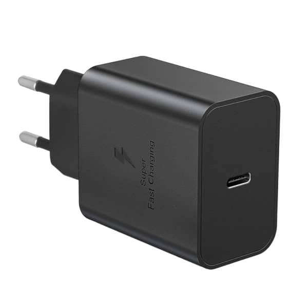 45W Hurtigoplader til Samsung USB-C Enheder med 2M USB-C Kabel EU Version Sort