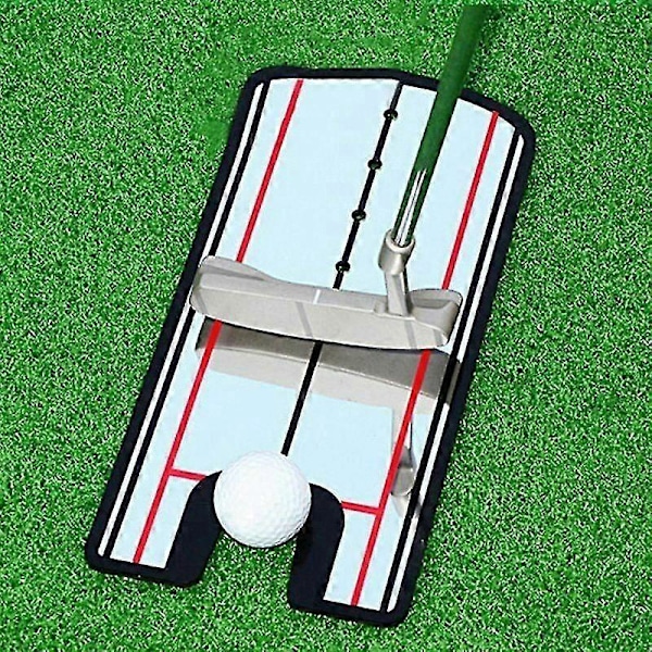 Golf Putting Eyeline Alignment Spejl Træningshjælp Putter Swing Træner Øvelse (W)