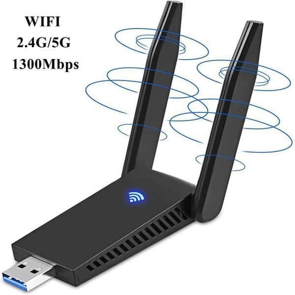 USB WiFi-nyckel - Leytn® - 1300 Mbps - 5dBi-antenn - USB 3.0 - Kompatibel med Windows/Mac/Linux