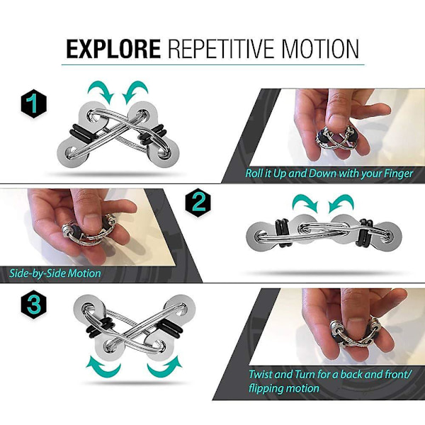 Flippy Chain Fidget Legetøj, Uendelig Flip Kæde Decompression Stress Reducer Lindrer Kreativ Stress Reducer Kæde Legetøj [fw}