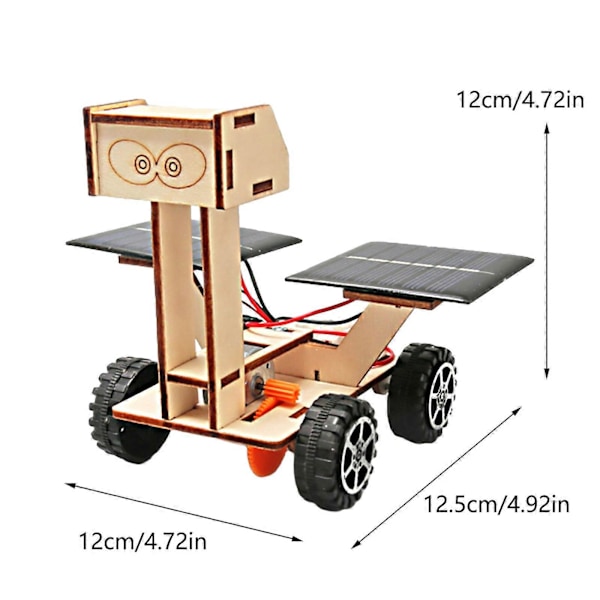 Solcelledrevet Rover Teknologi Liten Modell for Barnas Vitenskapseksperimenter for å Lære Lekevarer til Barnehageelever DIY