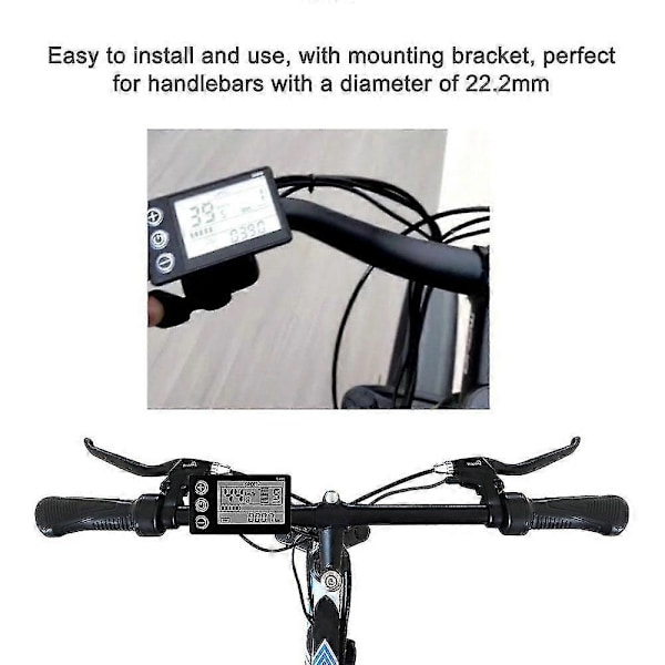 S866 Elcykel LCD-display 24v 36v 48v E-cykel Elsparkcykel Displaymätare Kontrollpanel Med Vattentät Kontakt [FW]