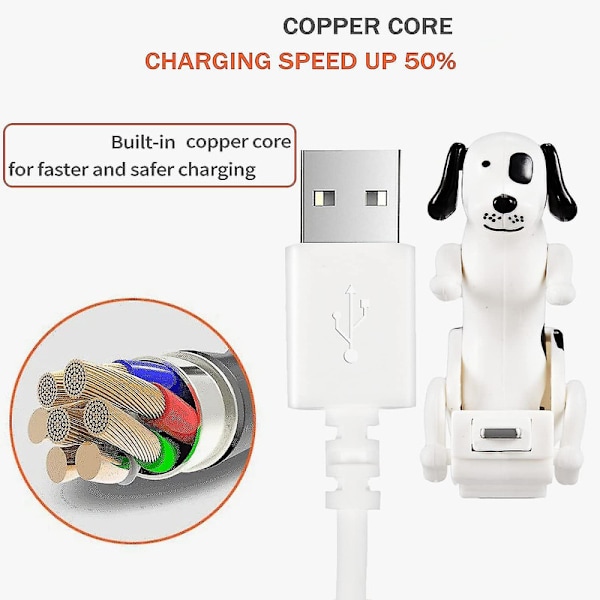 Hurtigopladende USB-kabel til iPhone og mere - 90 cm lang (W)