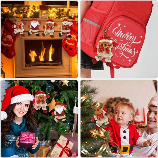 Julgransdekorationer 4-pack plysch