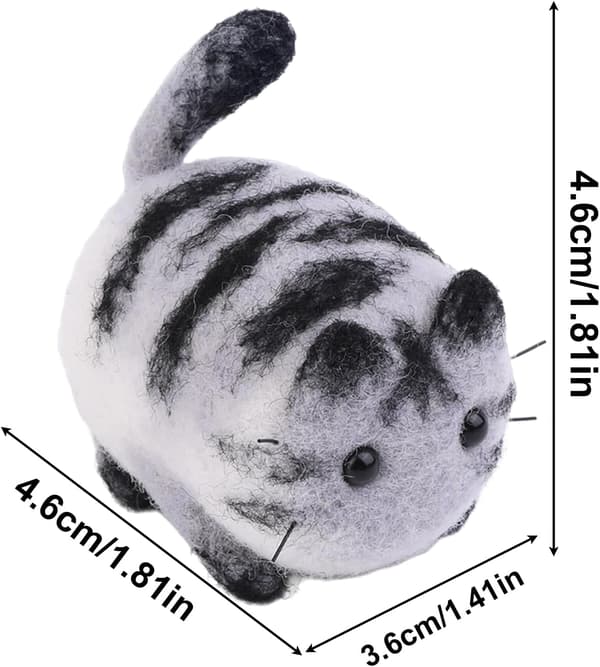 Sæt med filtede plyslegetøj til katte (Maine Coon design) - Blødt og farverigt materiale - Multifunktionelt (W)