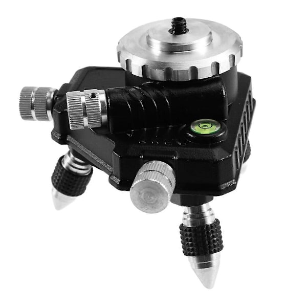 Justerbar Roterende Laser Niveau Metal Tripod Beslag 360 Graders Rotationsbase til 1/4 tomme Interface (W)