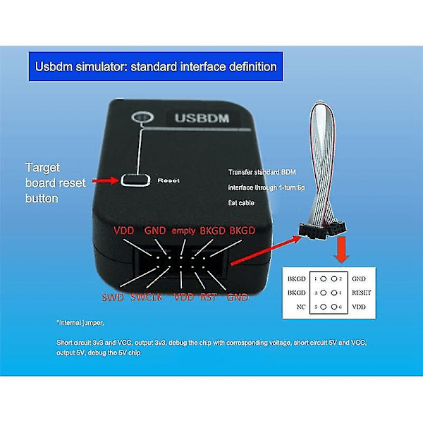 BDM/USBDM/OSBDM 8/16/32 kompatibel Freescale Programmer Emulator XS128 Full Color Integrerade Kretsar-C12