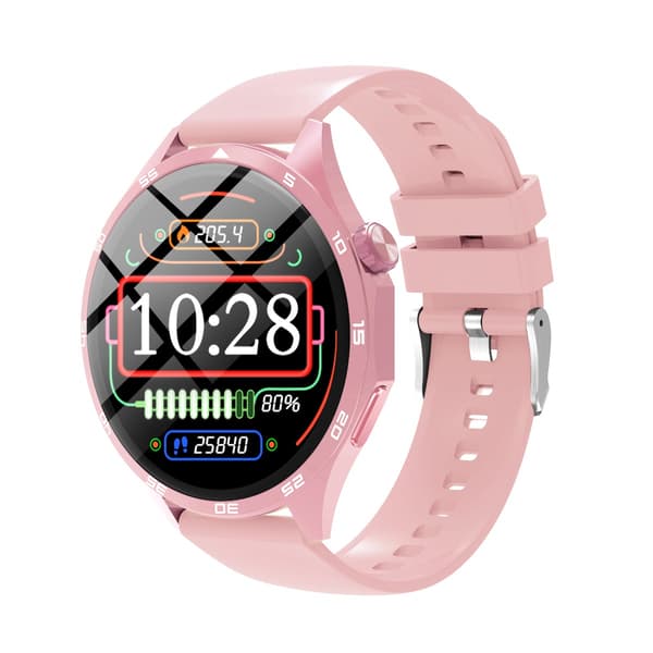 Smartklocka med Bluetooth-samtal och pulsmätare Rosa