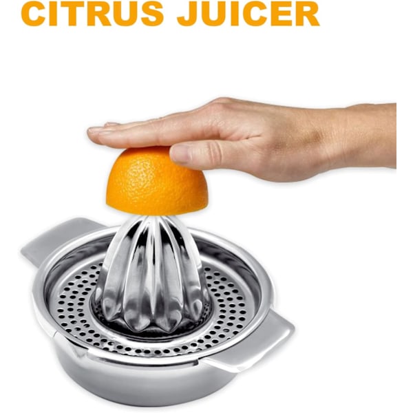 Citruspresse Manuel Citronpresser Rustfrit Stål 304 Multifunktionel Appelsin Håndpresser (W)