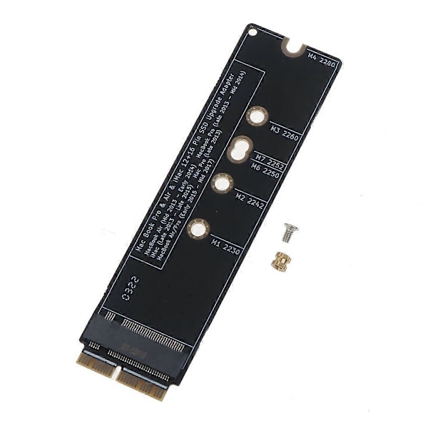 Til AirPro Retina 2013-2017 A1465 A1466 A1398 A1502 M.2 SSD Udvidelseskort (W)