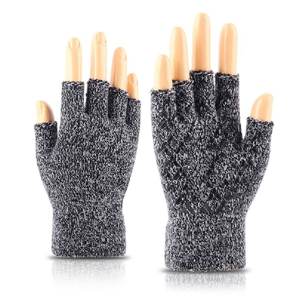 Fingervantar - Fyrkantiga vantar grå Grey one size