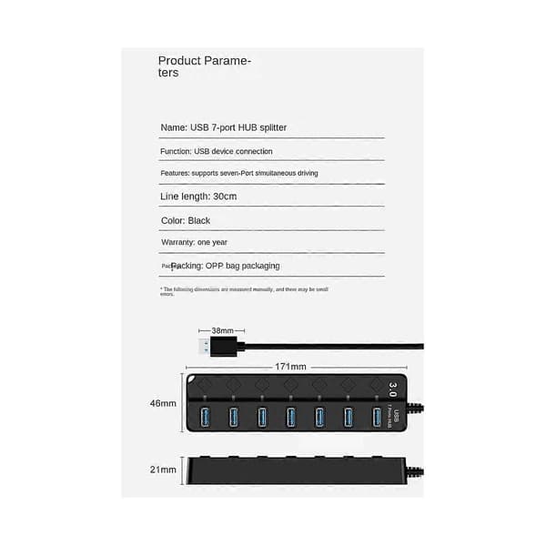 USB 3.0 4-Port Hub-utvidere for datamaskiner og enheter