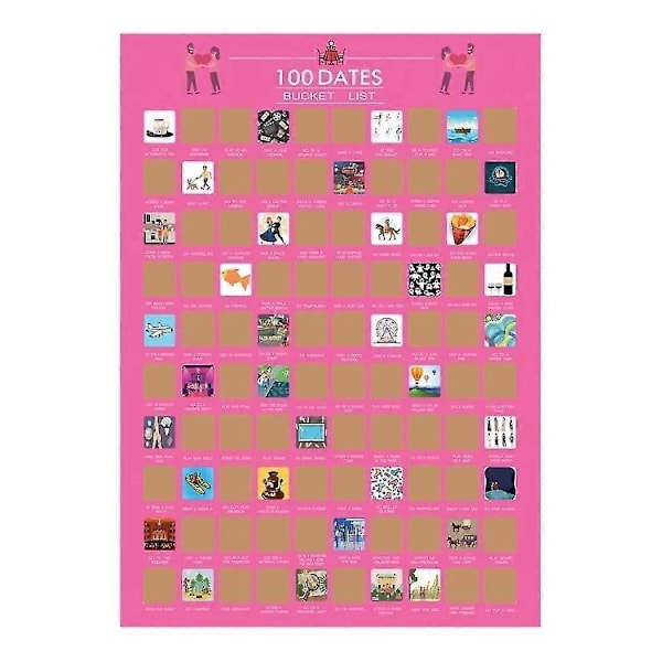 Plakat Skrab 100 Dates Bucket List Par Gave Uindrammet (W)