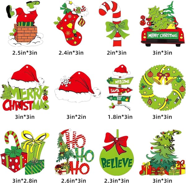 Julgransprydnader i trä (36 st)