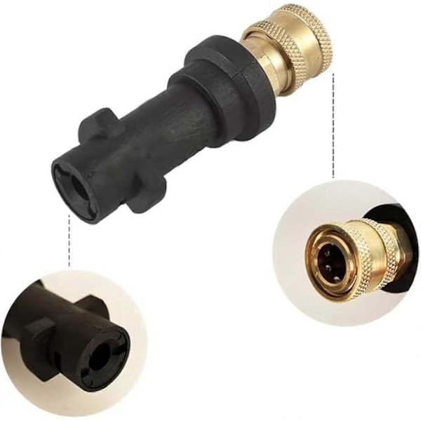 Højtryksrenserpistoladapter med 1/4' Quick Connect hunfitting kompatibel med Karcher/Krcher K-serien K2, K3, K4, K5, K6, K7 (W)
