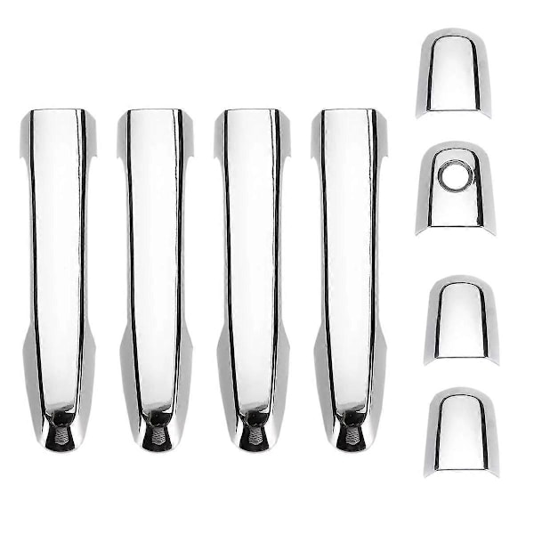 8 st Krom Dörrhandtagsskydd Trim för TRITON L200 ML MN 2005-2017 Tillbehör Trim (W)
