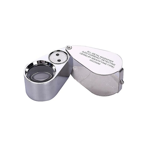 Metal Lup med Foldemekanisme til Smykker, X40 Juvelerlup, Juvelerlup, Botanikerlup, 40x Lup, Professionel Juvelerlup, 40x Juvelerlup, Botan
