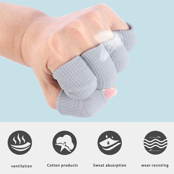 20 st Fingerskenor, Fingerskydd Ärmar Fingerskena Sport Fingerkompressionsärm Stöd Elastiska Tumärmar för Smärtlindring (W)
