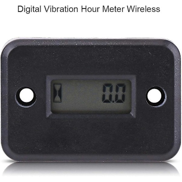 Trådløs Vibrationstimetæller, Induktiv Digital Timetæller, Vandtæt Timetæller (sort) (W)