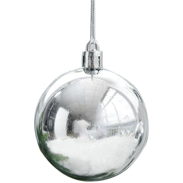 Silver Julgranskulor Set, Vattentät, 15cm