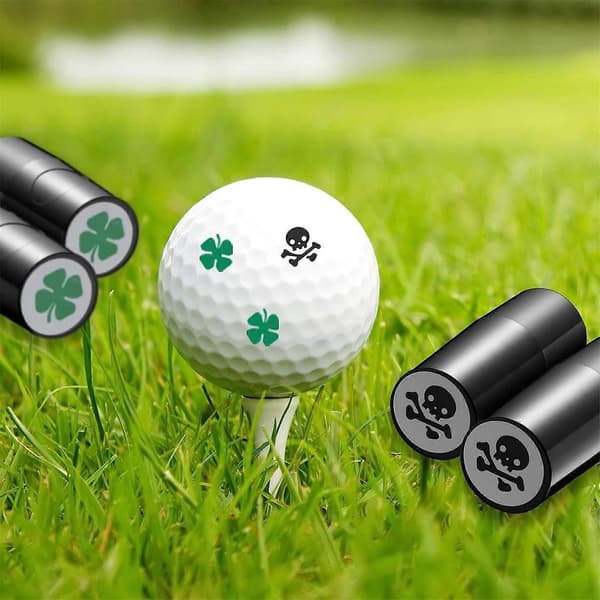 Bærbar golfboldstempel til markering af bolde (6-pak)