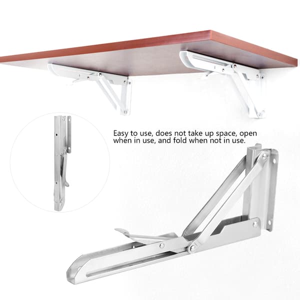 Kraftig Foldbart Hyldeknægt Rustfrit Stål Trekantet Støtte DIY Garage Organizer