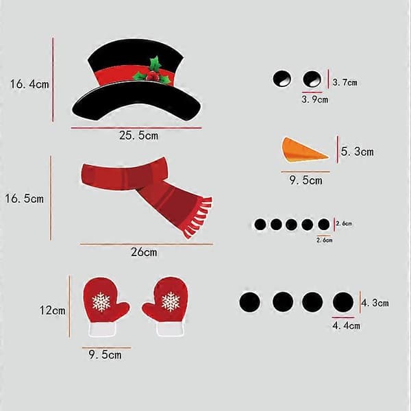 Julekøleskabsmagneter Snemand Design 1 Sæt med 5