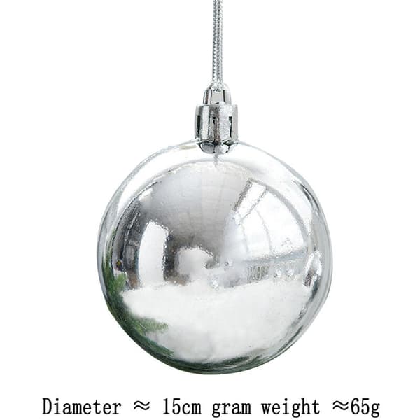 Silver Julgranskulor Set, Vattentät, 15cm