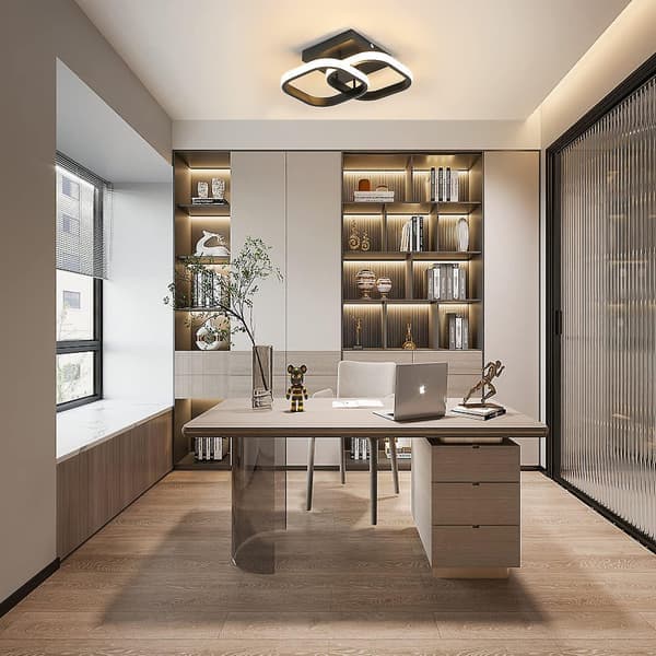 Kvadratisk moderne LED-taklampe 22W 2300lm varmt lys