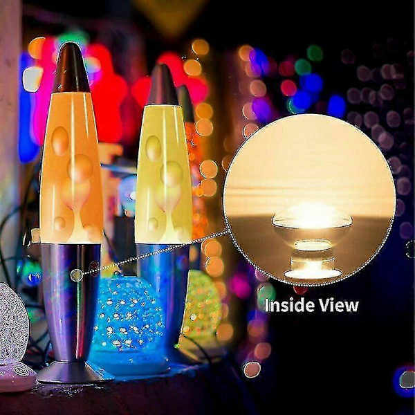 R39 E14 40W Lava Lampe Pærer, Edison Skrue Ses Reflektor Små Lava Lampe Pærer, Varmt Hvidt 2800K R39 Dæmpbar (2 Pak) Zhuoxuan