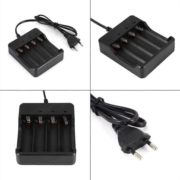 4-spors batterilader for 18650 litium oppladbart batteri (Fww)