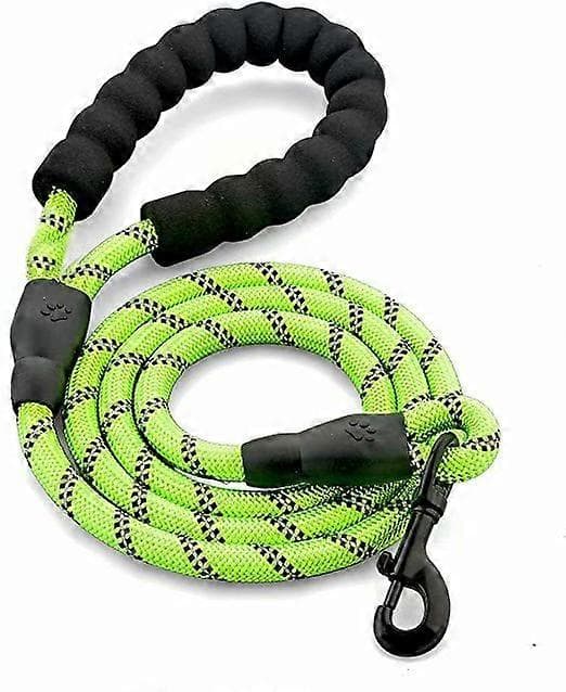 Hundkoppel med mjukt vadderade handtag och högreflekterande rep, 1,5 meter långt, slitstarkt, flätat