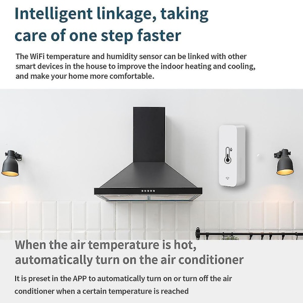 FW 3x Tuya Wifi Temperatur- og Fuktighetsensor Innendørs Termometer Hygrometer