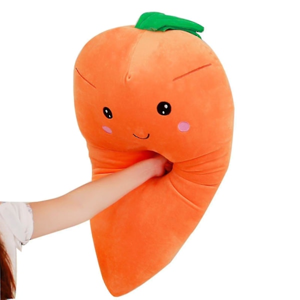 55/75cm Plush Carrot Pillows Soft Stuffed Creative Vegetables Toys With Smile Expression Birthday Gift