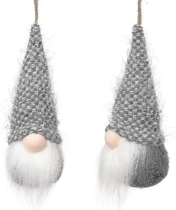 Handgjorda plyschtomtar Tomte Dekoration Set om 10