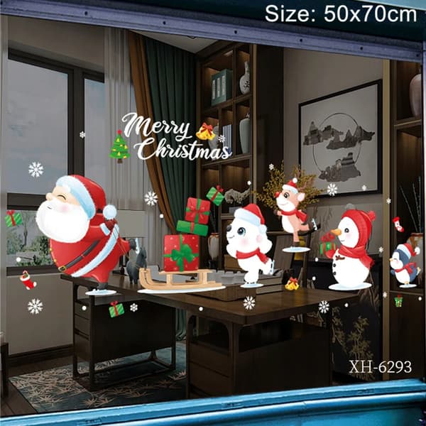 Juletog Vindusdekorasjoner 2023 God Jul Navidad Dekor