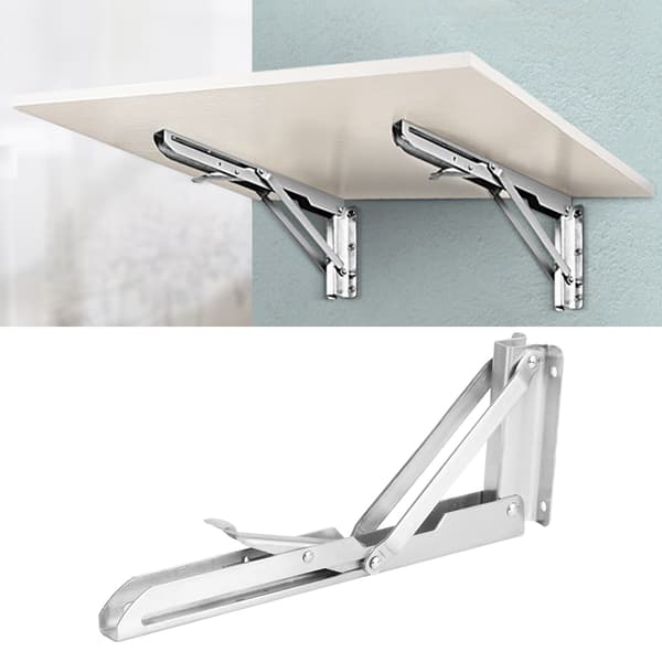 Kraftig Foldbart Hyldeknægt Rustfrit Stål Trekantet Støtte DIY Garage Organizer