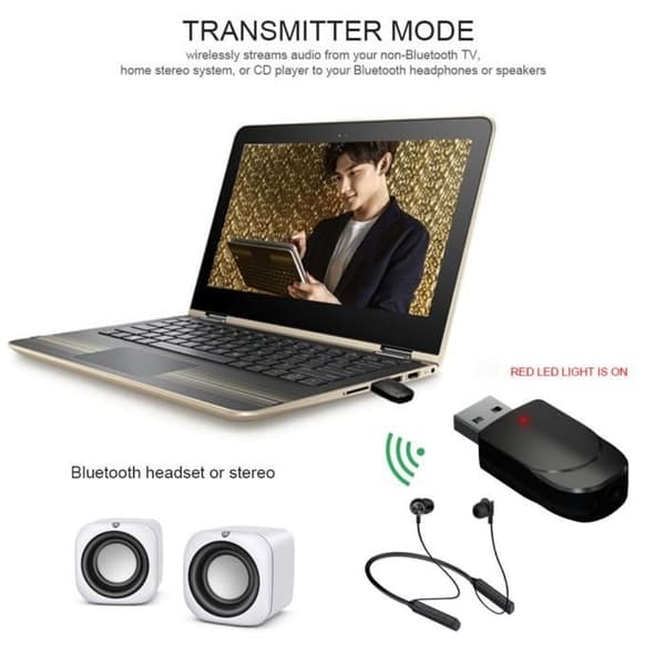 Audio Transmitter Receiver Bluetooth 5.0 10m Rækkevidde KN330