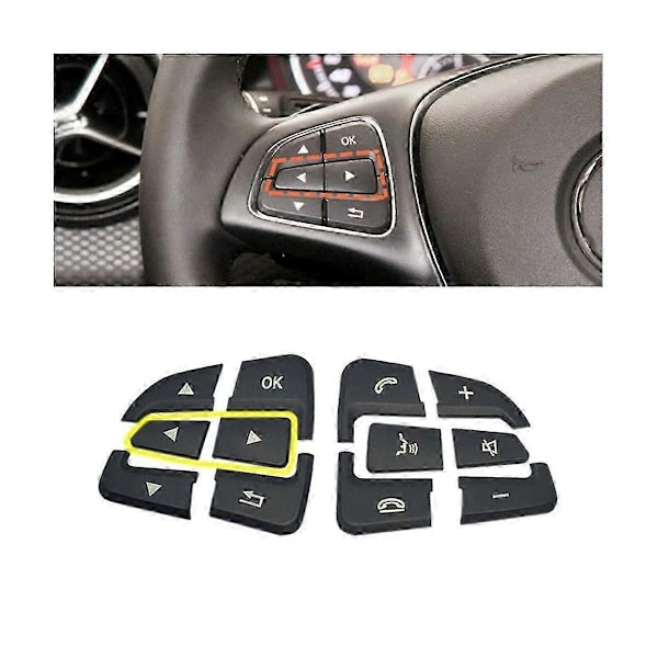 Ratratknapafdækninger til bil, kompatible med GLC X253 C Klasse W205 CLA GLA a Klasse X156 C117 W176(A)-FO SHAN  (W)