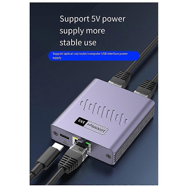 Nettverkskabel Splitter, Gigabit Nettverksport, En til To Allokering, Grensesnittutvidelse, En til To (W)