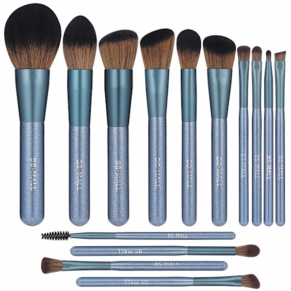 BS03 - BS-MALL 14 stk. eksklusive Make-up / makeup børster af bedste kvalitet (W)