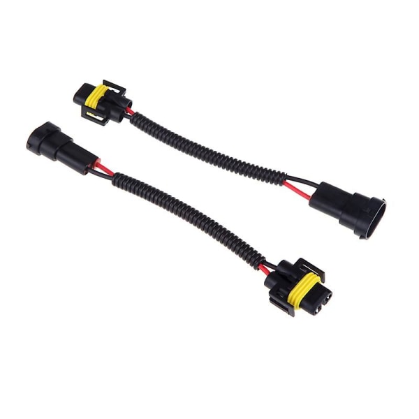 2 stk H8 H9 H11 Ledningsnett Sokkel Wire Connector Plug Adapter for HID LED Tåkelys Hovedlys [fw]