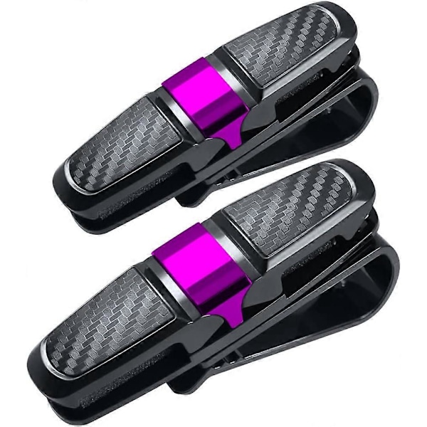 Sort + Pink Sæt med 2 Solbrilleholdere, med Klips til Solbriller eller Kort (B)