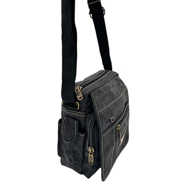 Skuldertaske lærred Beige Beige one size