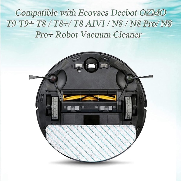 100 st moppdynor för Ecovacs T9 T9+ T8 T8+ T8 Aivi N8 N8 Pro robot  fw