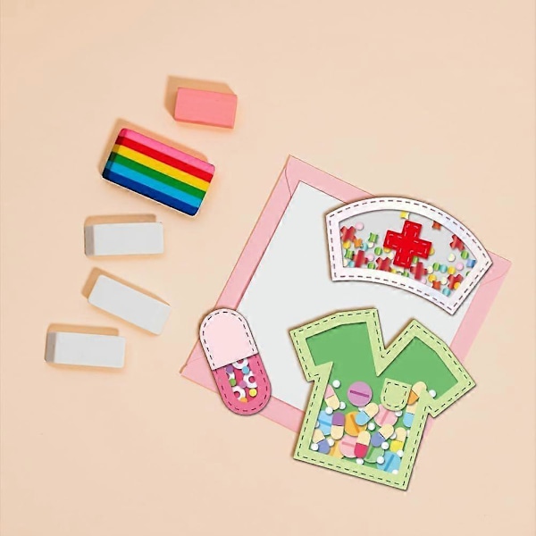 Medicinsk Shake Skære Dies Metal Hospitalstema Skære Dies Skærende Dies til Kortfremstilling DIY Scrapbooking Dekor Prægning Feriedekoration (W)